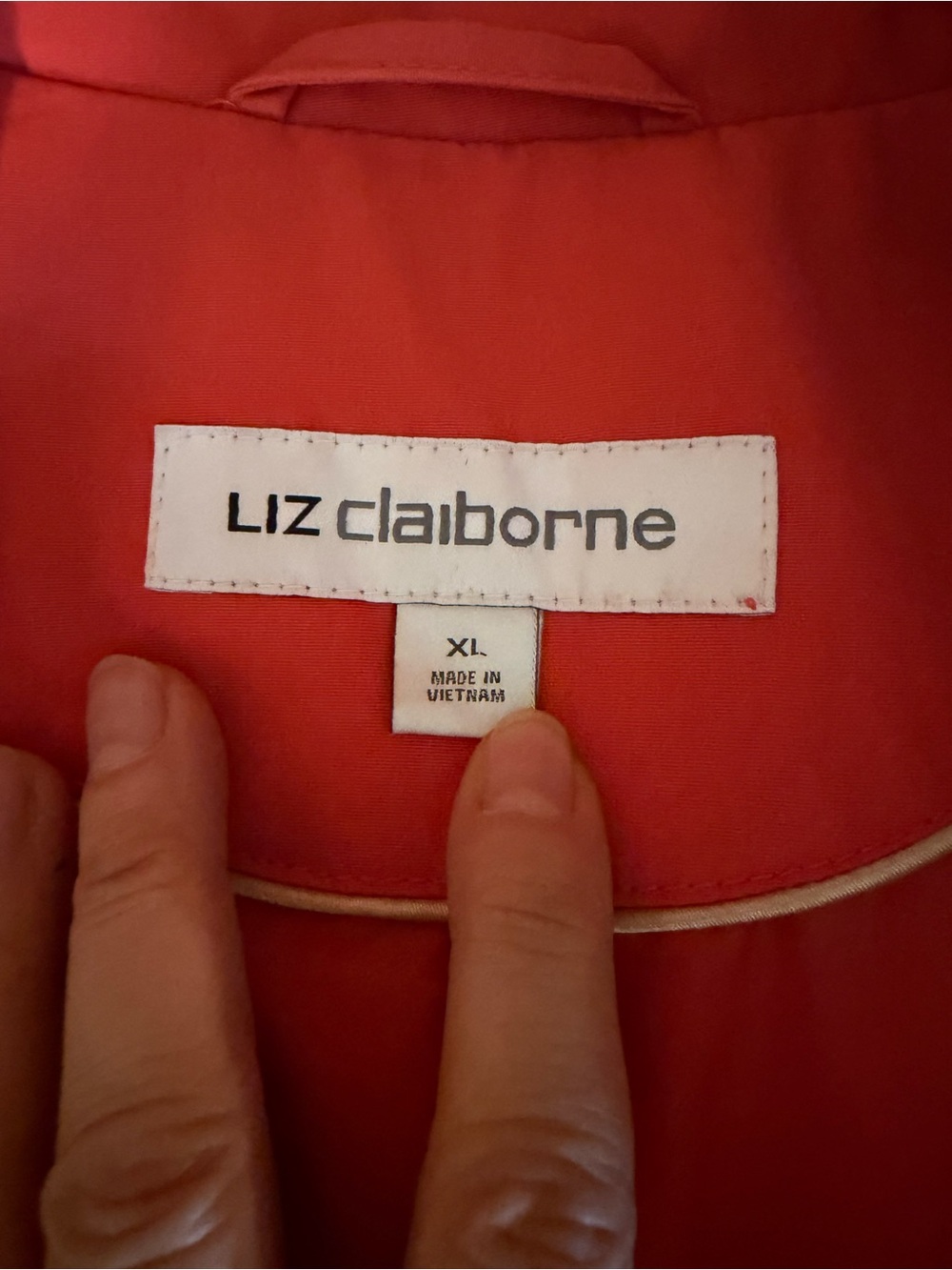 Liz Claiborne XL NWT Belted Trench Coat Hooded Rain Jacket Coastal Preppy - Picture 13 of 15